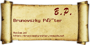 Brunovszky Péter névjegykártya